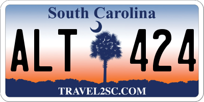 SC license plate ALT424