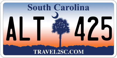 SC license plate ALT425