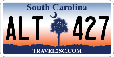 SC license plate ALT427