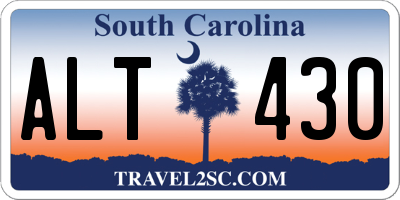 SC license plate ALT430