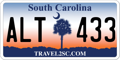 SC license plate ALT433