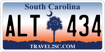 SC license plate ALT434