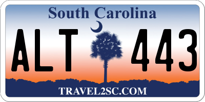 SC license plate ALT443