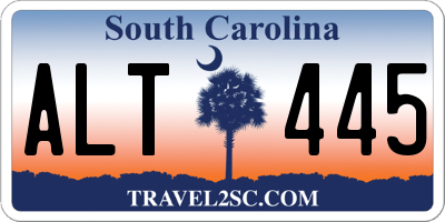 SC license plate ALT445