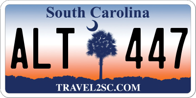 SC license plate ALT447