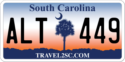 SC license plate ALT449