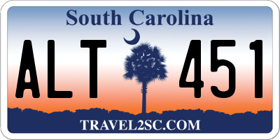 SC license plate ALT451