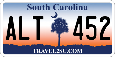SC license plate ALT452