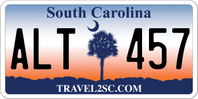 SC license plate ALT457