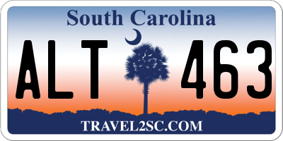 SC license plate ALT463