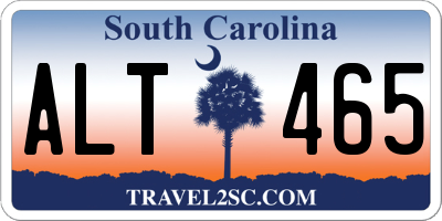 SC license plate ALT465