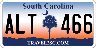 SC license plate ALT466