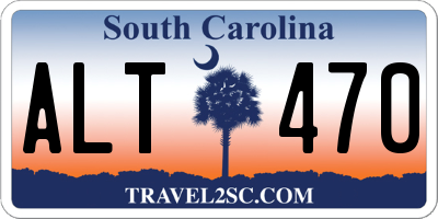 SC license plate ALT470