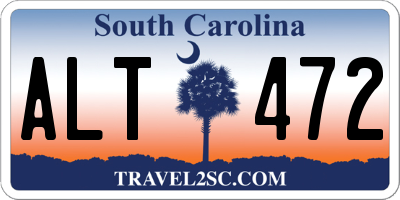 SC license plate ALT472