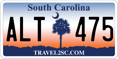 SC license plate ALT475