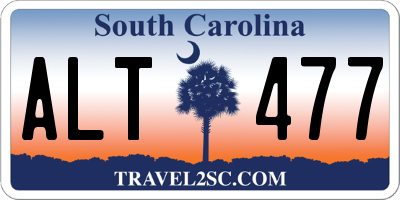 SC license plate ALT477