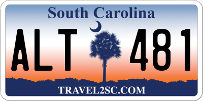 SC license plate ALT481