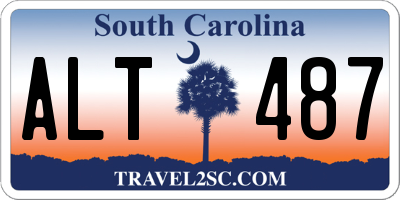 SC license plate ALT487