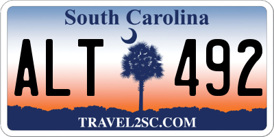 SC license plate ALT492
