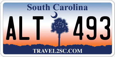 SC license plate ALT493