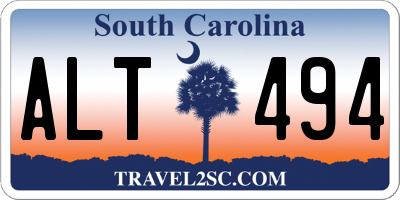 SC license plate ALT494
