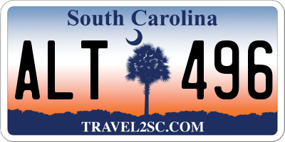 SC license plate ALT496
