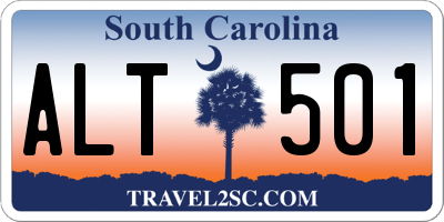 SC license plate ALT501