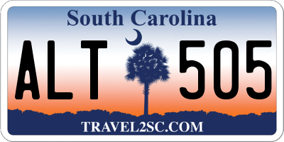 SC license plate ALT505
