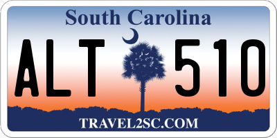 SC license plate ALT510