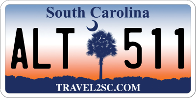 SC license plate ALT511