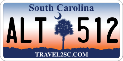 SC license plate ALT512