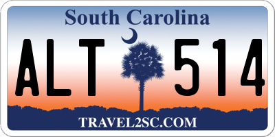 SC license plate ALT514