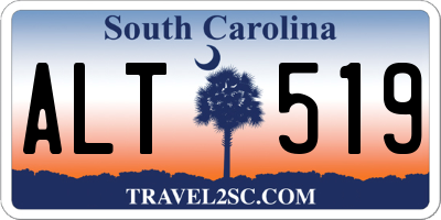 SC license plate ALT519