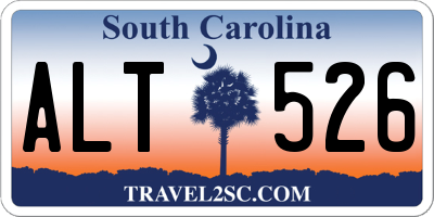 SC license plate ALT526
