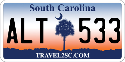SC license plate ALT533