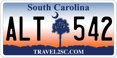 SC license plate ALT542