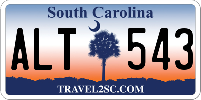 SC license plate ALT543