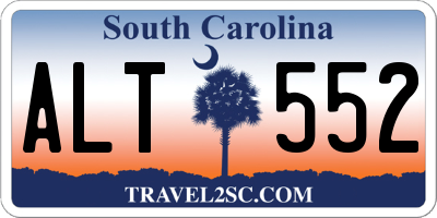 SC license plate ALT552