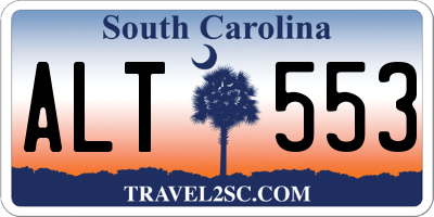 SC license plate ALT553
