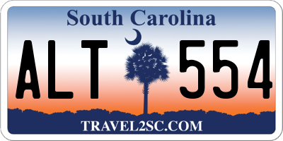 SC license plate ALT554