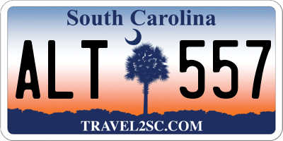 SC license plate ALT557