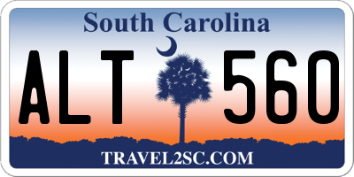 SC license plate ALT560