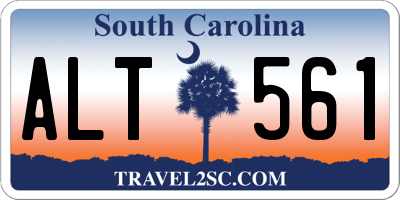 SC license plate ALT561