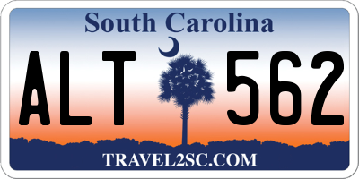 SC license plate ALT562