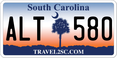 SC license plate ALT580