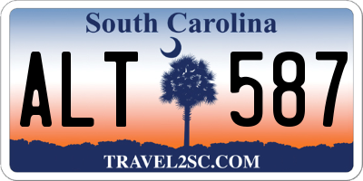 SC license plate ALT587
