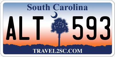 SC license plate ALT593