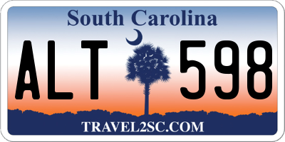 SC license plate ALT598