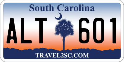 SC license plate ALT601