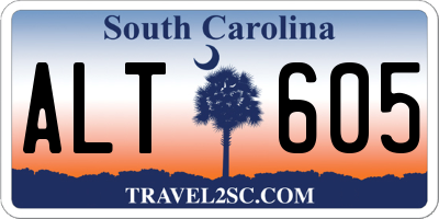 SC license plate ALT605
